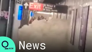 Floodwater Hits Subway As New York Area Swamped by Massive Rains