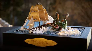The Kraken Vs Pirate Ship Diorama  [Thalassophobia / Resin Art]