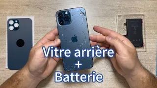 iPhone 12 Pro Max : changement de batterie et de vitre arrière.–Repair Ifavone ￼