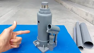 How to make a hydraulic jack from pvc