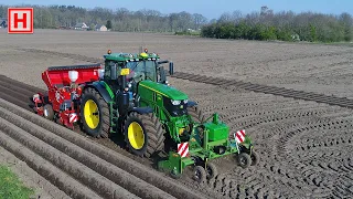 Planting potatoes in one pass | Aardappels poten in 1 werkgang | Dewulf | Kartoffel legen | Wielink