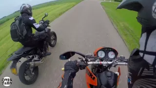 KTM 690 vs 640 - Rolling start // SM vs Duke