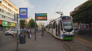 Poland, Szczecin, tram 2 ride from Plac Rodła to Odzieżowa