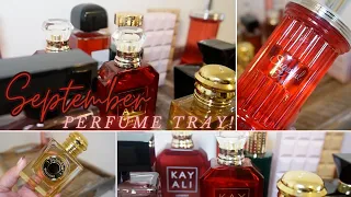 SEPTEMBER PERFUME TRAY! PERFUMES I WILL BE WEARING THIS MONTH! | AMY GLAM ✨