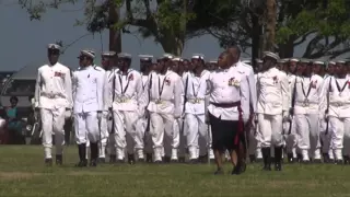 Fijian President H.E Ratu Epeli Nailatikau reviews parade for 2015 Fiji Day celebrations