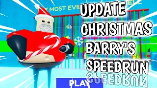 ROBLOX UPDATE CHRISTMAS BARRY'S PRISON - SPEEDRUN OBBY - Roblox obby gameplay walkthrough [ HD ]