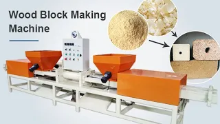 Sawdust Wood Pallet Block Making line | Compressed Wood Block Making Machine