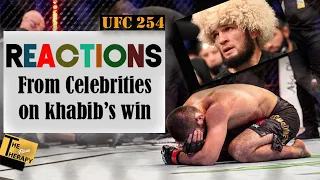 BEST REACTION FROM CELEBRITIES ON KHABIB WIN | UFC254 | KHABIB NURMAGOMEDOV #UFC254 #khabib