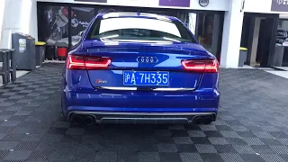 Audi C7.5 S6 V8 TFSI Akrapovic Catback Exhaust 76mm Custom made Catless Downpipe MTM 555hp tune