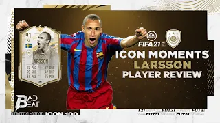 (91) ICON MOMENTS HENRIK LARSSON PLAYER REVIEW - FIFA 21 ULTIMATE TEAM