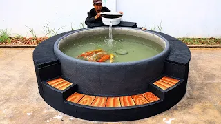 How To Make Outdoor Aquarium (2m³) - DIY Backyard Garden Pond (step-by-step)