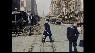 1080p COLOR | 1906 A Trip Down Market Street San Francisco - DeOldify