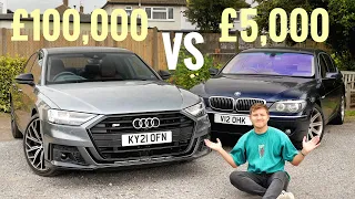 £100,000 2021 Audi S8 vs £5,000 Straight Piped 2007 V12 BMW 760Li