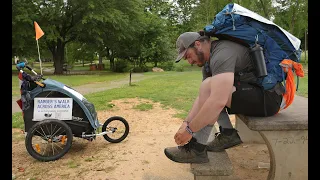 Andrew "Ranger" Kielak passes through Arkansas on his 3,000-mile walk across America