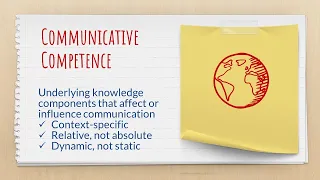 Unpacking terms: Communicative Competence