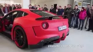 Novitec Rosso Ferrari F12 N-Largo Crazy Sound - Revving, Acceleration, Start-up!!!