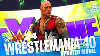 WWE 2K24 The Rock Final Boss Wrestlemania 40 Model With Entrance  | WWE 2K24 CC