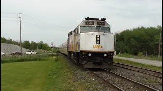 VIA 6416 Leads VIA Rail Canada 67 Corridor West into Kingston, ON with VIA 618 on Rear 06/19/2019