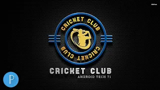 Cricket Club Professional Logo Design || How To Make Logo Design in Pixellab