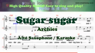 Sugar sugar - Archies (Alto Saxophone Sheet Music Bb Key / Karaoke / Easy Solo Cover)