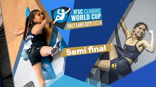 Salt Lake City IFSC Bouldering World Cup 2024 │women semi final full replay with Alex Honnold !