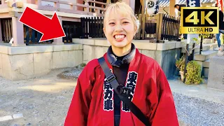 Милая японская девушка Нечи-тян провела меня по Асакусе на рикше😊 | Токио Асакуса