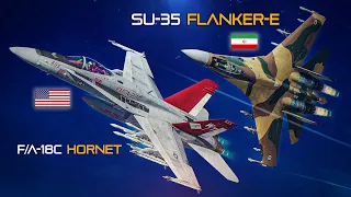 American F/A-18C Hornet Vs Iranian Su-35 Flanker-E DOGFIGHT | Digital Combat Simulator | DCS |