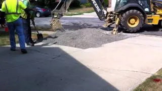 Repairing water line break in driveway