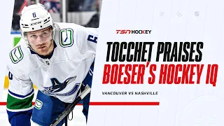 'He's got a really good hockey IQ': Tocchet on Boeser's impact for the Canucks