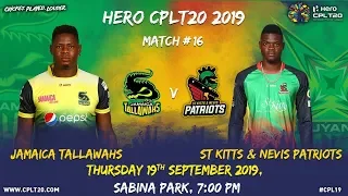 Match 16 Highlights | #JTvSKP | #CPL19