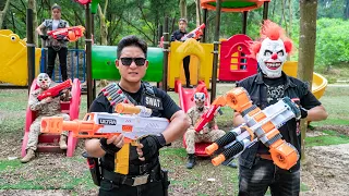 LTT Films : Team SEAL Black Panther Nerf Guns Attack Criminal Group Monster Mask Gunfight