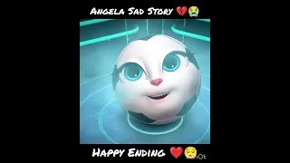 Angela Very Sad Story 😔😭💔 (Angela Football 😱) #angela #tom #hank #talkingtomandfriends 💖