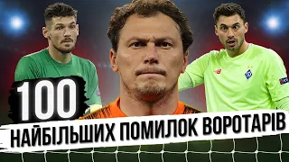 100 НАЙБІЛЬШИХ ПОМИЛОК голкіперів українських команд у єврокубках!