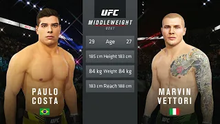 Paulo Costa vs Marvin Vettori Full Fight UFC 4