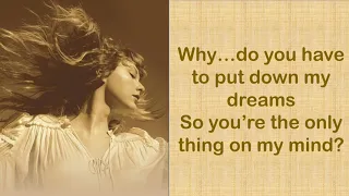 TELL ME WHY - Taylor Swift (Taylor's Version) (Lyrics)