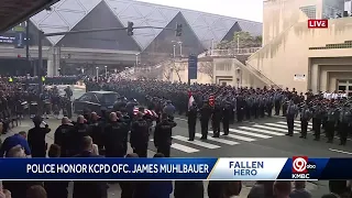 Watch the emotional final tribute to KCPD Officer James Muhlbauer and his K9 partner Champ