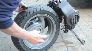 Removal Rear Wheel on Peugeot Vivacity Scooter