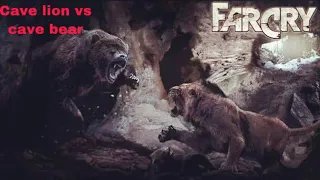 FAR CRY PRIMAL - CAVE BEAR VS CAVE LION - ANIMAL FIGHTS!!!!