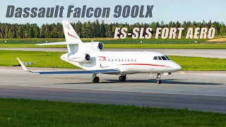 Красивый частник, чуть не пропустил свою РД. ES-SLS Falcon 900LX FORT AERO (UMMS 21.05.21)