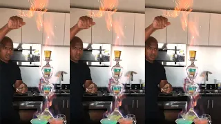 The Crazy Flaming Cocktail Tower