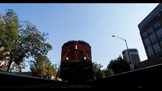 Under a freight train, 360 interactive on the tracks! Look around and listen!