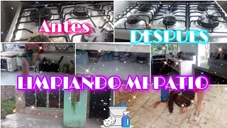 Limpiando Mi Patio /Poniendo Chula Mi Casa Lave La Estufa #viral #parati #vlog #limpiezaprofunda