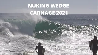 THE WEDGE | APRIL 4th | 2021 First Big South Swell | RAW