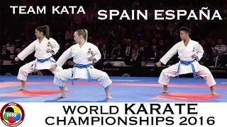 Karate FINAL. Female Team Kata SPAIN. Kata Paiku. 2016 World Karate Championships