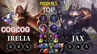 RJ Cogcog Irelia vs Jax Top - KR Patch 11.5