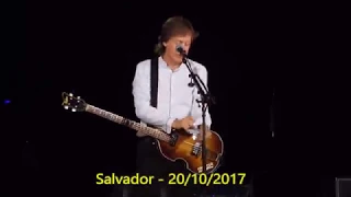 Paul McCartney interagindo com público brasileiro (One on One Tour Brasil 2017)