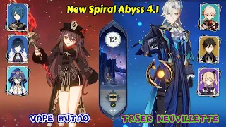 New Spiral Abyss 4.1 | DoubleHydro Hutao & Taser Neuvillette | Genshin Impact