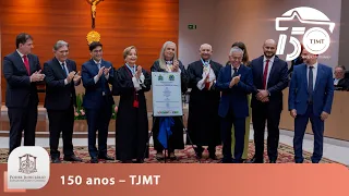 Magistrados, servidores e autoridades prestigiam solenidade em celebração aos 150 anos do TJMT