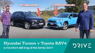 2022 Hyundai Tucson v Toyota RAV4 Hybrid | Is the RAV4 Still King of the Family Car? | Drive.com.au