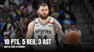 Sandro Mamukelashvili (10 PTS, 5 REB, 3 AST) Spurs Highlights vs Wizards: All Possessions (3/24/23)